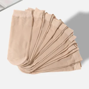 SC002 10 Pairs/set Summer Silk Socks Women's Short Socks Women's Short Mid Cap Silk Socks Invisible Transparent Meat Color Socks