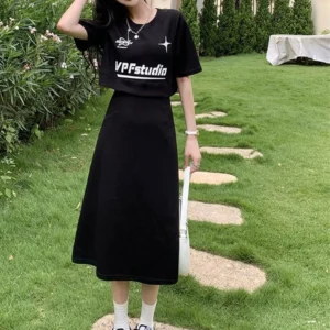SB009 Fat pulssize oversize Dresses black