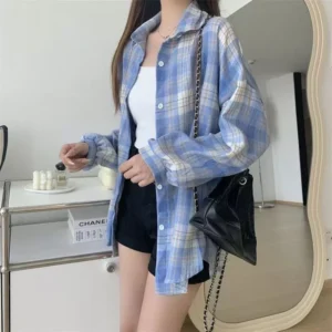 SA012 Blouse Women Long Sleeves Korean Style freesize