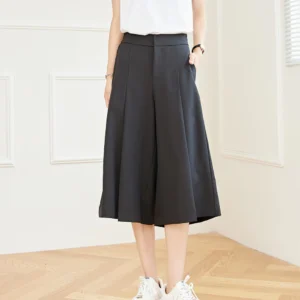SB005 Woman wide-leg pants high waist casual Culotte pants women